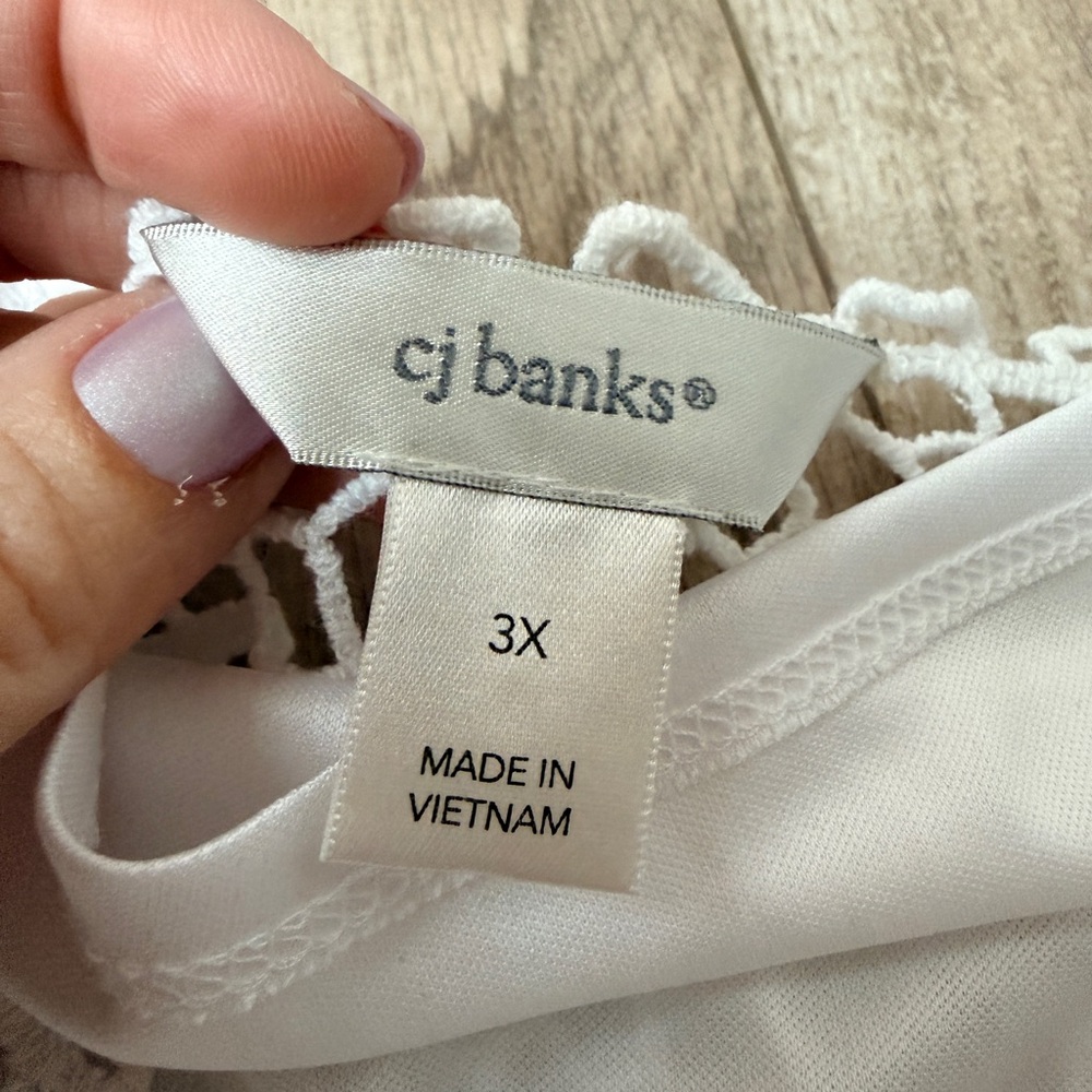 Cj banks Elegant White Lace Top - Picture 7 of 7